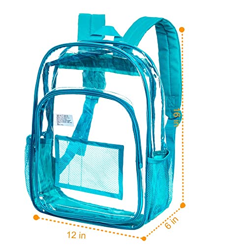 Image of AGSDON Clear Backpack, Heavy Duty Transparent Bookbag, See Through PVC Backpacks for Women Men