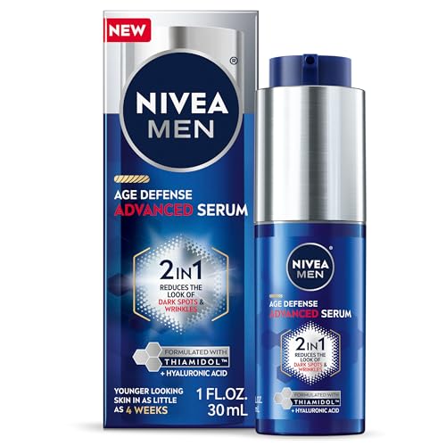 NIVEA MEN Age Defense Advanced Face Serum for Dark Spots with Thiamidol (TM) + Hyaluronic Acid,