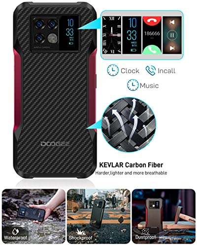 Doogee 5G Rugged Smartphone Unlocked V20 (2022) 6.43'' Amoled Dotdisplay, 64Mp And 20Mp Night Vision Camera, 6000Mah, 8Gb+256Gb Android 11 Unlocked Cell Phone, Ip68 Waterproof Rugged Cell Phone, Nfc #TOP3