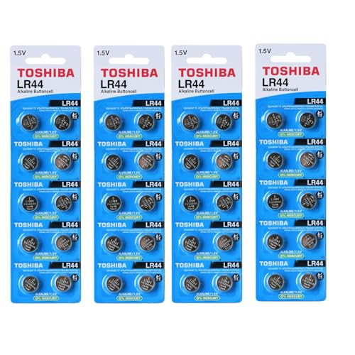 Pilas alcalinas Toshiba LR44 AG13 1.5V, 40 unidades miniatura 1
