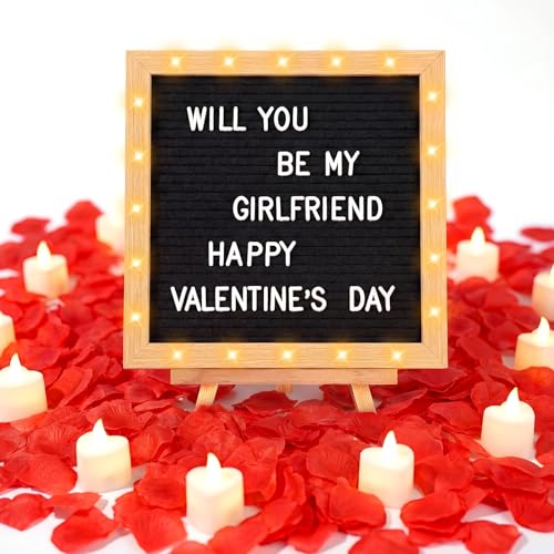 Kit romántico Will You Be My Girlfriend con velas LED para declaraciones únicas