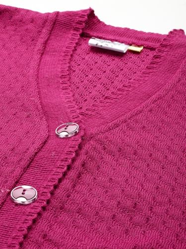 Image of Aarika Womens Casual Wear Black Colour Solid Woolen Cardigan