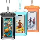 Waterproof Phone Case, Cambond Waterproof Phone Pouch with Strap Both Sides Clear Dry Bag for iPhone 12 Pro Max XR 8 7 Galaxy, Snorkeling Cruise Ship Kayaking Beach Accessories for Vacation, 3 Pack