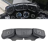 Rnvinry PU Leather Motorcycle Windshield Bags Pouch Compatible with Harley Touring Street Glide Electra Glide Windshield Bags 1996-2013