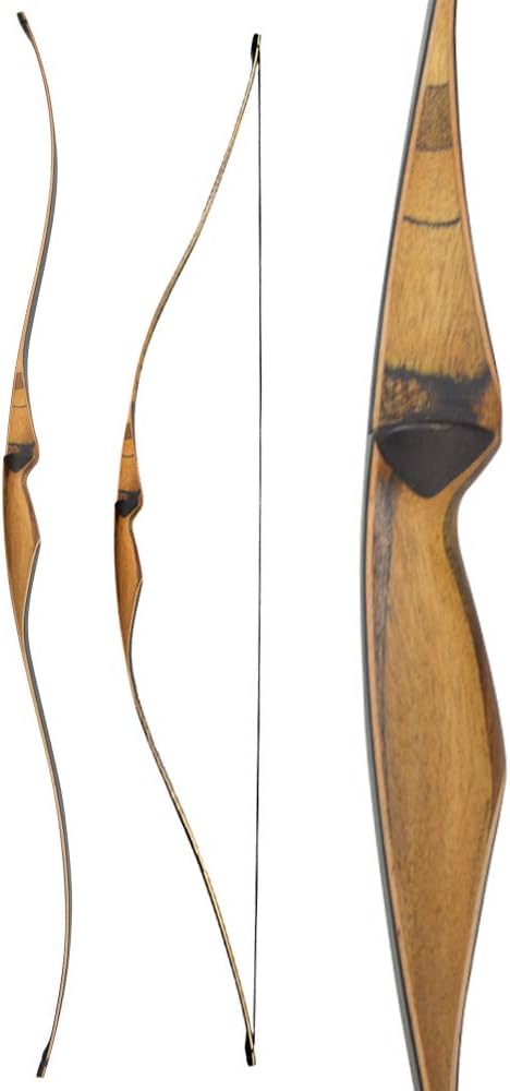 SHARROW 54 Inch Traditional Handmade Longbow Archery One-Piece Long Bow Hunting Bow Recurve Bow 10-35 lbs for Beginner Women