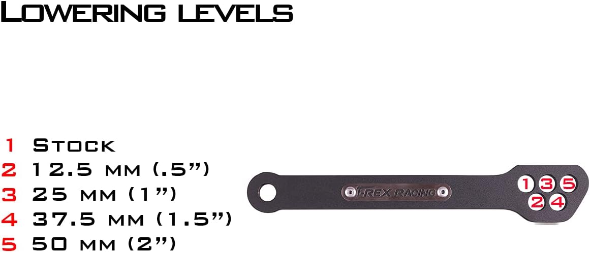 T-Rex Racing Lowering Link Compatible with Kawasaki ZX-6R / ZX-10R / ZZR600 / Z800 / Z1000-5 Levels