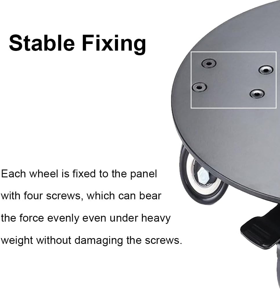 TopHomer 12in Planter Caddies Rolling Saucer Caddy with Wheels, Heavy Duty Wheeled Stand for Potted Plant, Round Coaster Roller Base Tray with Casters, Flower Pot Dolly Holder for Indoor Outdoor