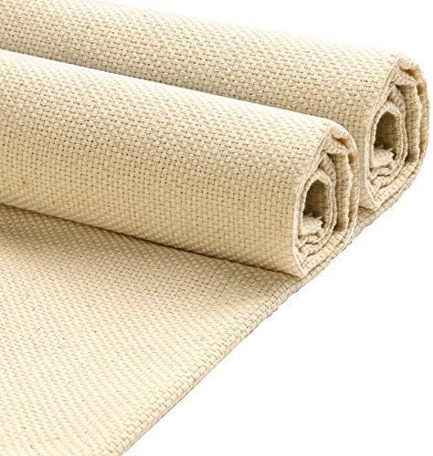 Pllieay 2PCS 26.4 x 19.3 Inch Tufting Cloth Needlework Fabric Punch Needle Cloth Fabric for Punch Needle Embroidery Rug-Punch & Pinch Needle