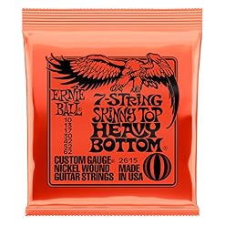 Ernie Ball Skinny Top Heavy Bottom Slinky 7-String Nickel Wound Electric Guitar Strings 10-62 Gauge - Les Beatles, Paul McCartney, John Lennon, RIngo Starr, George Harrison