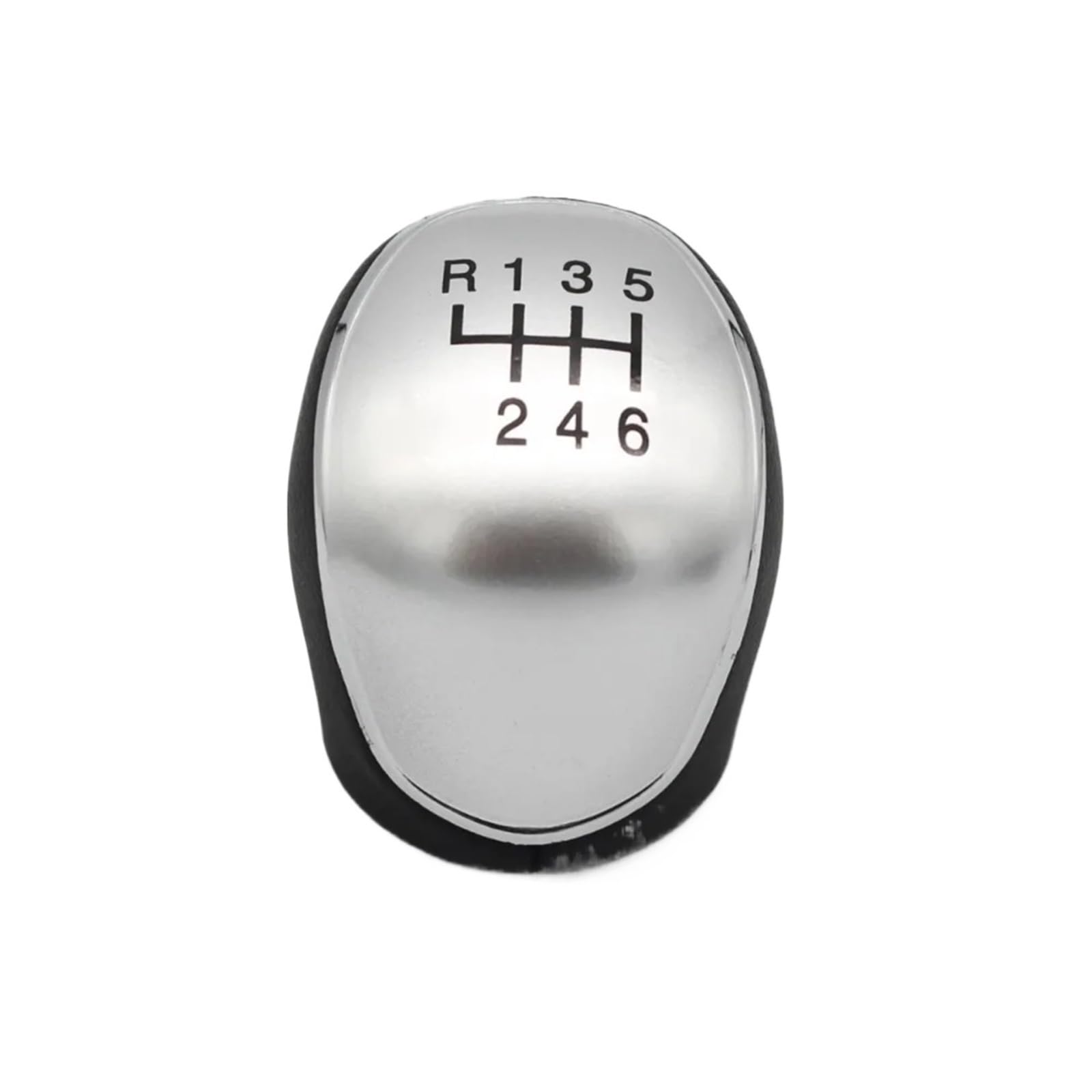 Grddpltu Silver 6 Speed Gear Shift Knob Compatible With S-Max For C-Max For Focus Mk2 For Kuga 6 Speed Manual Gear Shift Knob Shifter Lever Arm Headball Car Accessories(Silver 6 Speed)