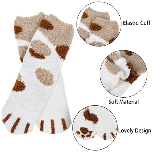 Image of Loritta 6 Pairs Womens Fuzzy Socks, Winter Warm Fluffy Slipper Socks
