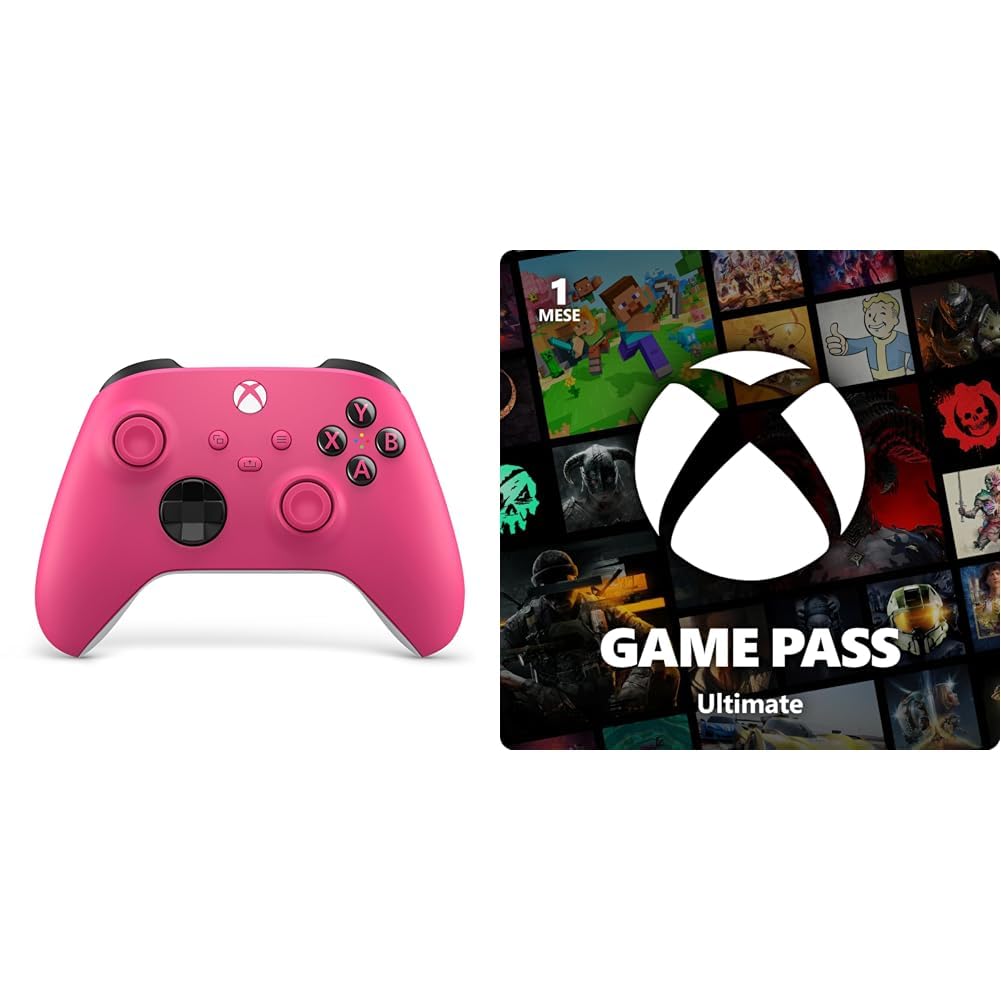 Xbox Controller Wireless Deep Pink + Game Pass Ultimate | Abbonamento di 1 mese