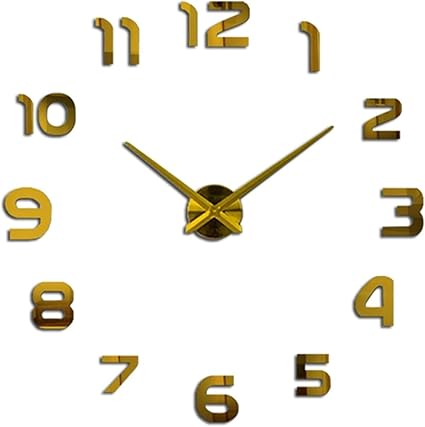 SIWJ Parete Fai da Te Orologio 2021 Nuovi Orologi da Parete 3D Fai da Te  Adesivi Specchio Acrilico Orologio Decorazioni Fit for La Casa Orologio  Orologi da Parete Movimento Muto : Amazon.it: