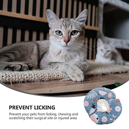 Scicalife Respirável de Algodão Gato Colarinho Colarinho Gato de Estimação Pescoço Cone de Recuperaç