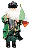 Santa's Workshop 9361 Irish Santa Figurine, 15',