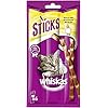 Whiskas Sticks – Katzensnack mit Hühnchengeschmack – Unwiderstehliches Geschmackserlebnis – Viele Vitamine und Mineralstoffe – 14 Packungen à 36g