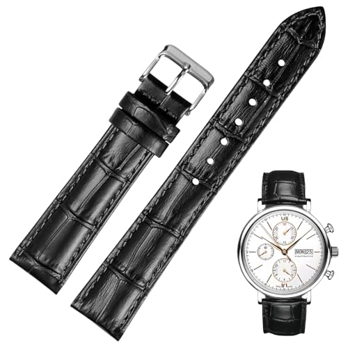 Boache Genuine Leather Watch Band 12mm 14mm 15mm 16mm 17mm 18mm 19mm 20mm 21mm 22mm 23mm 24mm for Men Women Quick Release Italian Calfskin Crocodile Pattern Leather Replacement Watch Strap Band by Boache - Used condition - US$12.74