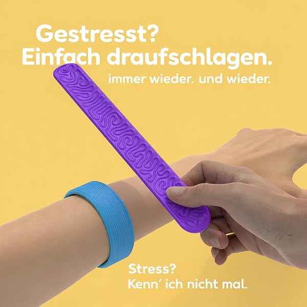 Sensory Slap Bracelets Toys for Kids & Adults, 6Pcs Textured Fidget Bracelet Stress Relief Toys for Kids with Autism ADHD Anxiety Classroom Rewards Office,Stocking Stuffers for Boys Girls (6) - 3