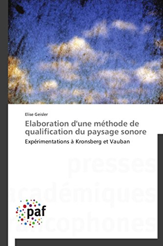 Paysage sonore urbain : guide de qualification et aménagement durable