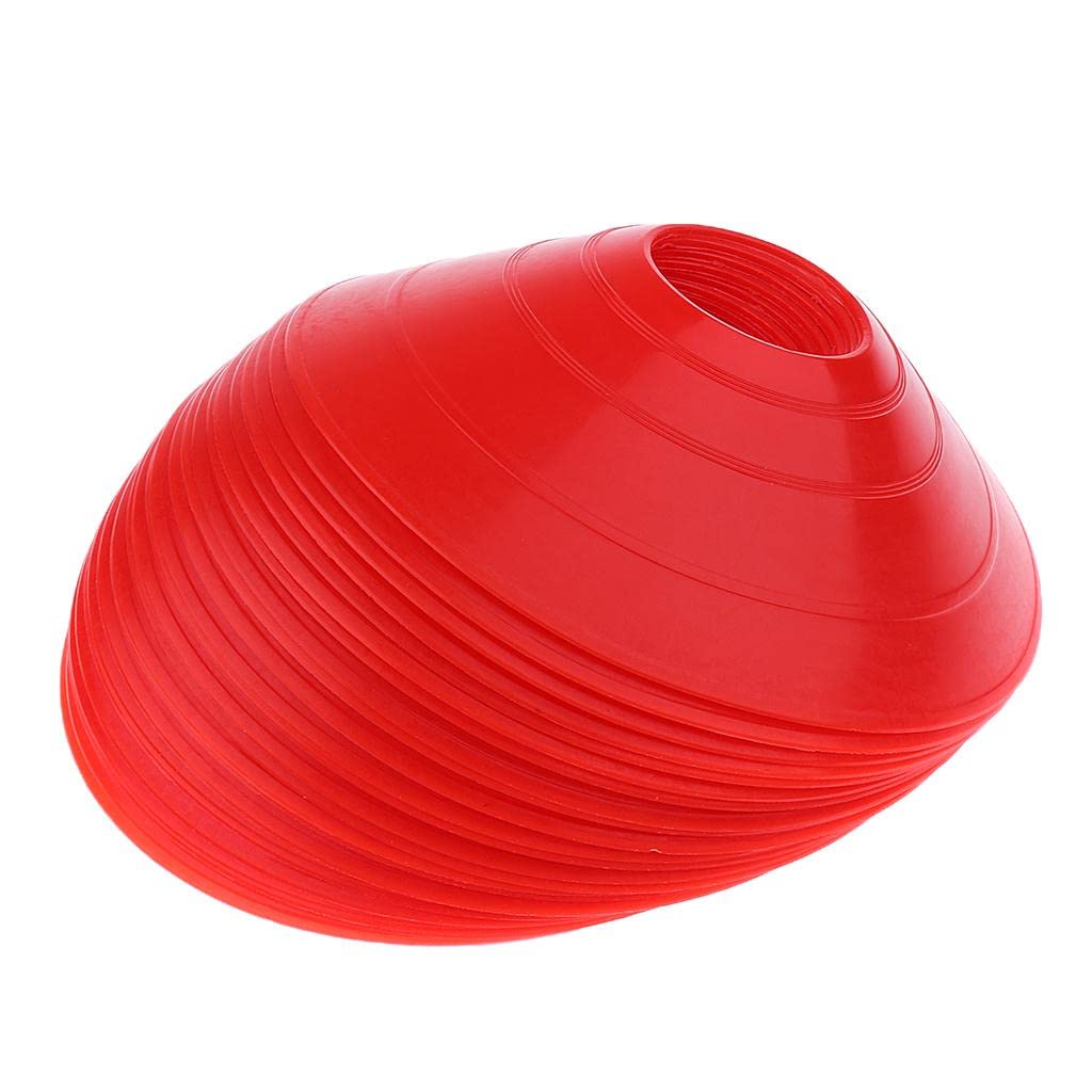 Enakshi® 25 Pieces Sport Soccer Mini Disc Cones Boundary Marker Agility Training Red|Sporting Goods | Team Sports | Soccer | Training Aids-image-26