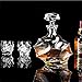 KANARS Whiskey Decanter Set - 25 Oz Crystal Liquor Decanter Carafe with 4 Rock Glasses 9 Oz For Bourbon, Scotch, Vodka, Rum or Whisky - Gift for Men Dad Husband Brother Adult Groomsmen - 5 Piece