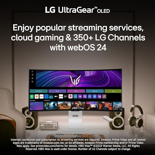Image of LG 39GX90SA-W 39-inch Ultragear WQHD (3440 x 1440) OLED Curved Gaming Monitor 240Hz, 1ms, NVIDIA G-Sync Compatible, AMD FreeSync Premium, VESA DisplayHDR True Black 400, webOS, USB Type-C, White