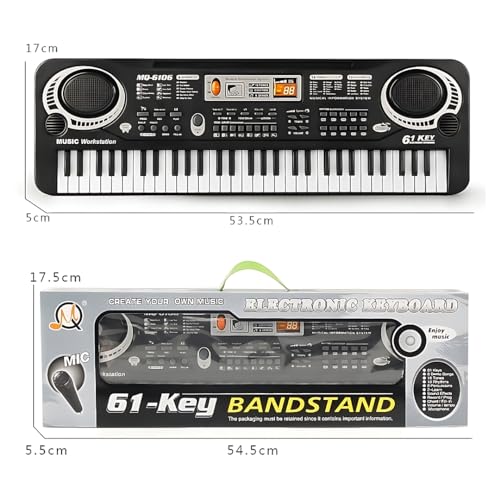 Teclado Eletrônico Música Digital Preto Elétrico Instrumento