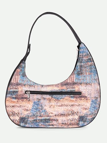 Image of ZOUK Pixi Small Shoulder Bag | Vegan Leather Evening Bag for Women with Shoulder Strap, Zip Closure & Water-Resistant Lining | Stylish Handcrafted Purse |