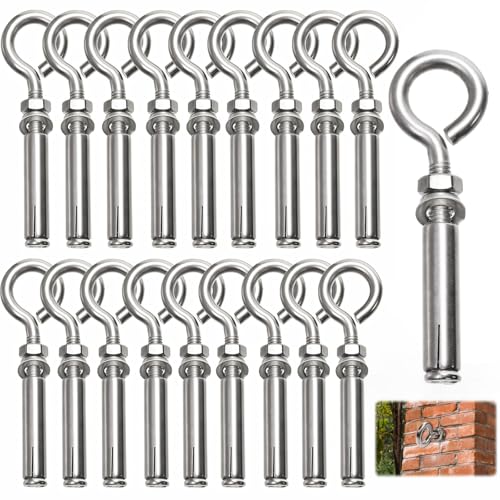 Goaste 20 Pack M8 Concrete Eye Bolt