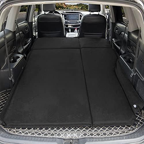 多機能カーマットレスSUVエアインフレータブルトラベルマットレスベッド後部座席ソファ枕屋外キャンプマット（色：C、サイズ：190x1