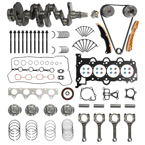 G4FD 1.6 Timing Chain Kit Engine Head Gasket Set w/Crankshaft & 4 Connecting Rod Piston Fit For Hyundai Tucson Accent Elantra 2009–2019, Fit For Kia Sportage Rio Soul 1.6L DOHC 2012–2021
