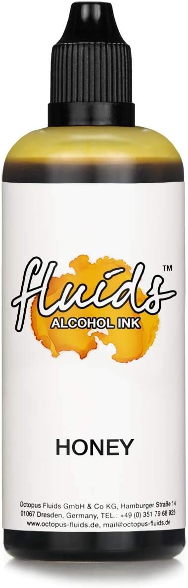 100 ml Fluids Alcohol Ink HONEY for fluid art and resin, brown