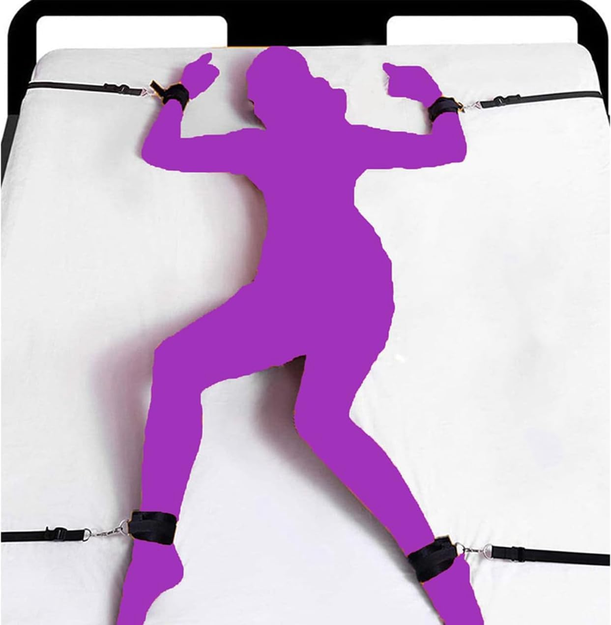 Bed Restraint for Queen Sized Bed Restraints for Ankles and Wrist Bar Sex Fluffy Fuzzy Hand Cuff Set Handcuffs for Grownups Adults Bedroom Bracelets Women Bondage Gear & Accessories Sweater