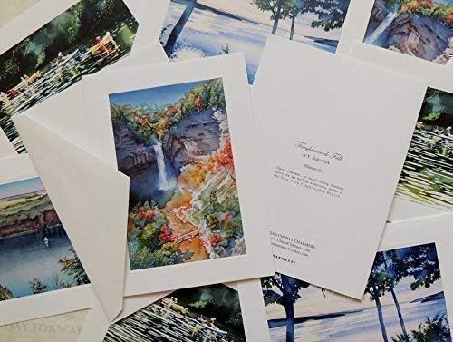 Miniatura 2 de Finger Lakes - Set of 8 Note Cards, Ithaca NY, Cayuga Lake, Landscape Watercolors by Cheryl Chalmers