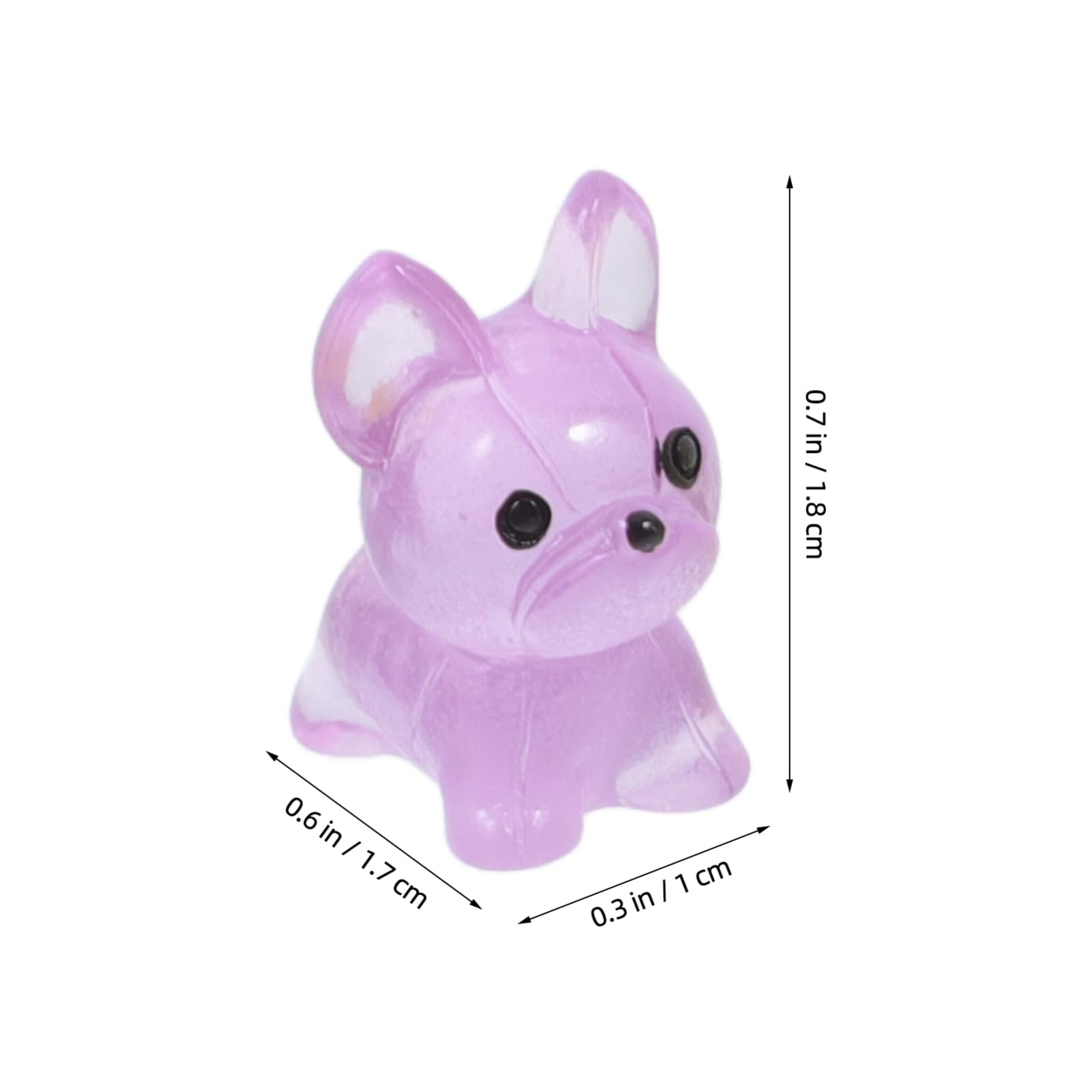 Toddmomy 12pcs Luminous Mini Resin Animals Dogs, Glow in the Dark Miniature Animals Statues - Image 2