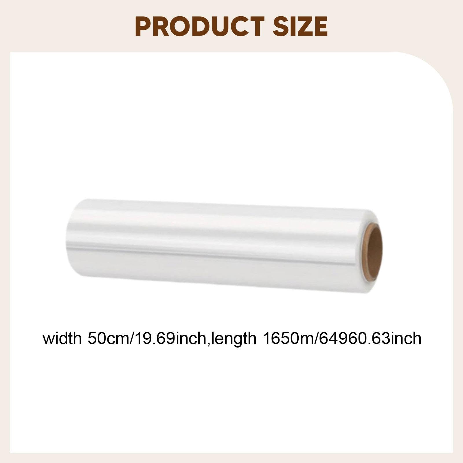 Polyethylen Stretchfolienrolle, Schrumpfschutz, Industrieverpackung, Transparent, Feuchtigkeitsbarriere, Einfach zu Verwenden, Geeignet für, 50 Cm X 1650 M