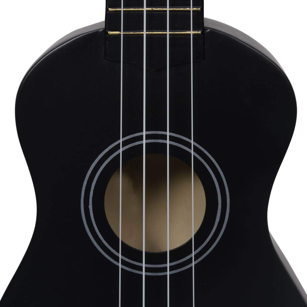 Musikinstrumente – Hobbys & Creative Arts – Sopran-Ukulele-Set mit Tasche für Kinder, schwarz, 53,3 cm