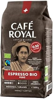 Café Royal Bio Espresso Peru – 100% Arabica Kaffeebohnen, aromatisch-intensiv, dunkle Röstung, Stärke 4/5, Bio & Fairtrade, 500 g ganze Bohnen
