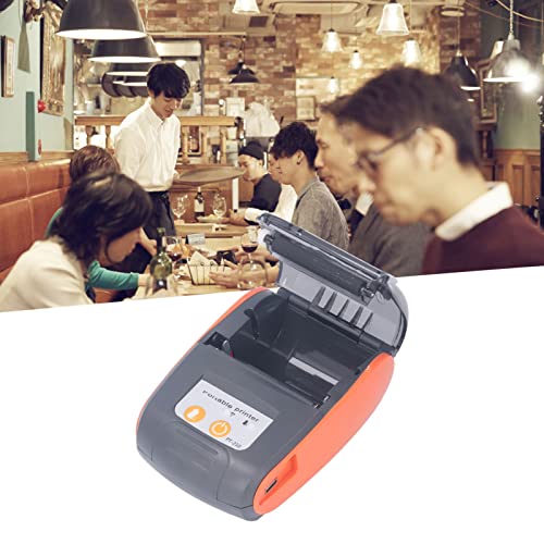 Bewinner Bluetooth-Belegdrucker, Tragbarer 58-mm-Mini-Thermo-Pos-Drucker, Persönlicher Rechnungs-POS-Belegdrucker, Mobiler Kabelloser Thermodrucker für den Restaurantverkauf Im (Ohne