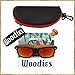 Woodies Zebra Wood Sunglasses with Red Mirrored Polarized Lens and Real Wooden Frame for Men and Women | 100% UVA/UVB Protection