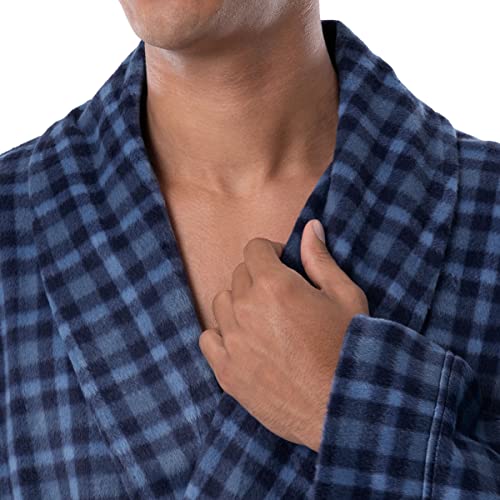 Izod Men's Micro Sueded Robe, Navy, One Size #TOP2