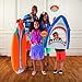 Fun Express Inflatable Surfboard 60x20 Luau Party Decorations - Beach Theme Party Decorations for Kids Pool Parties | Tropical Hawaiian Surf Board Inflatable Toy for Summer Events & Photo Props