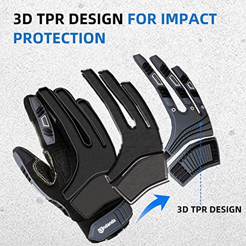 Andanda Heavy Duty Polyurethane Synthetic Leather, Anti Impact Safety Work Gloves Men, Tpr Anti-Vibration Non-Slip, Touchscreen Capable，Mechanics Gloves For Rigger Construction Warehouse, M 1 Pair #TOP2