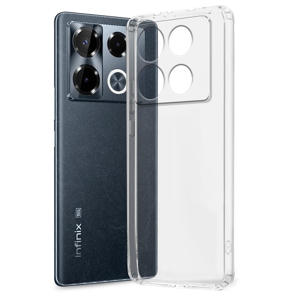 Image of Fashionury Crystal Clear Case for Infinix Note 40 Pro Plus 5G | Yellowing Resistance | Transparent TPU Silicone | Raised Camera Lips | Slim Transparent Cover