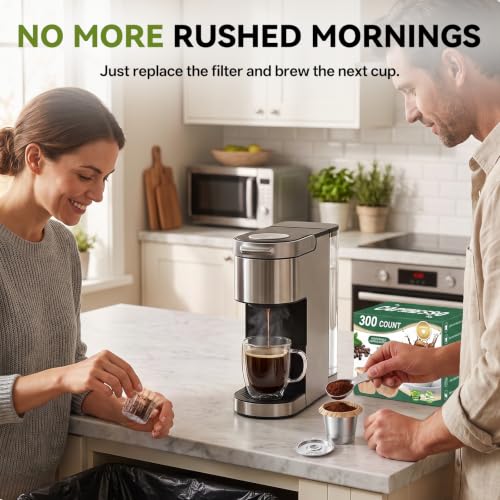 Image of CAPMESSO K-cup Coffee Filters for Keurig: Disposable for One-Lift Cleanup