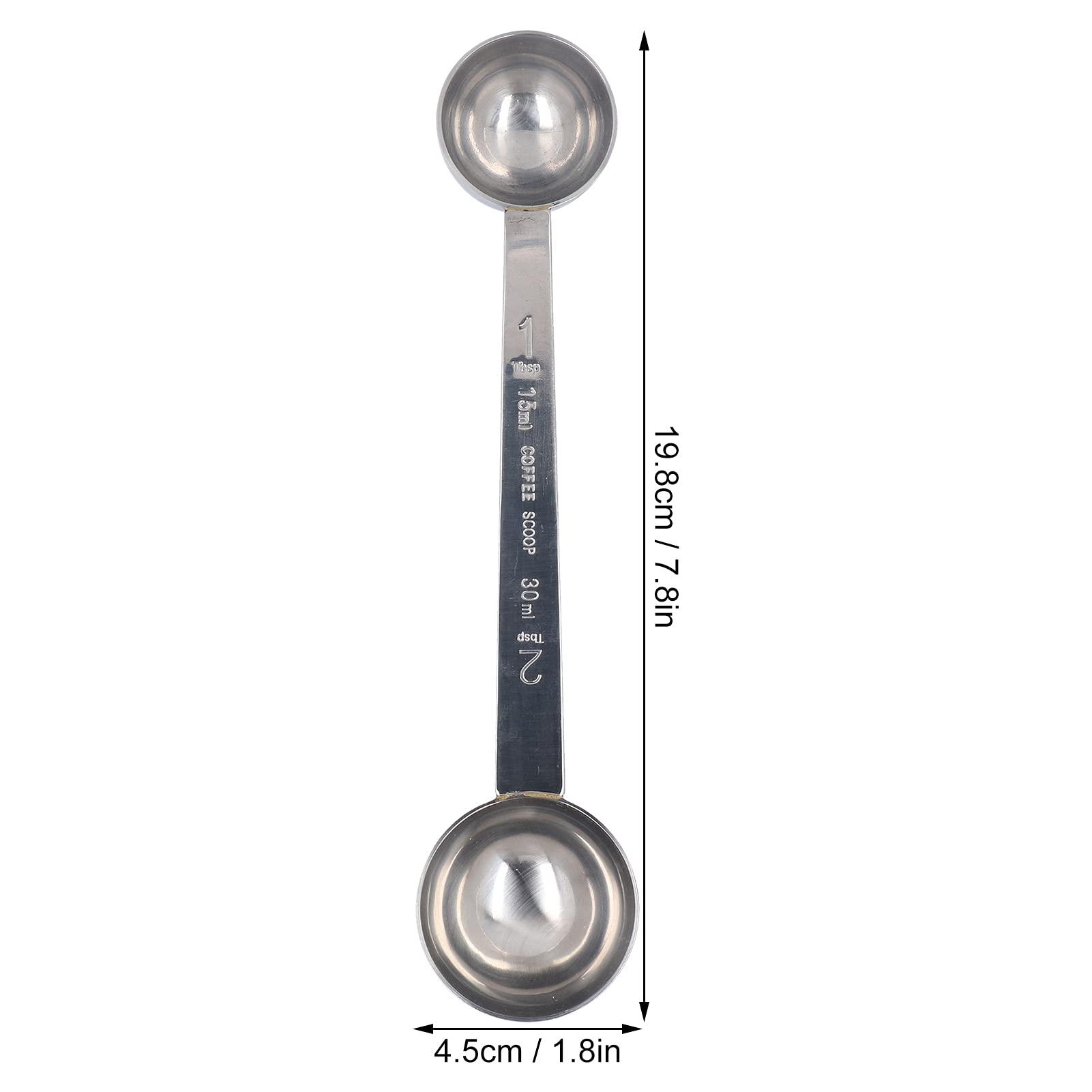 2 Cuillères Doseuses Inox 10 G - Long Manche Pour Café, Thé, Poudre