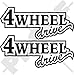 QUATRE ROUES MOTRICES 4X4 Off Road JEEP, 200mm, x2 vinyle autocollant pour pare-chocs - CHOIX DE 22 COULEURS