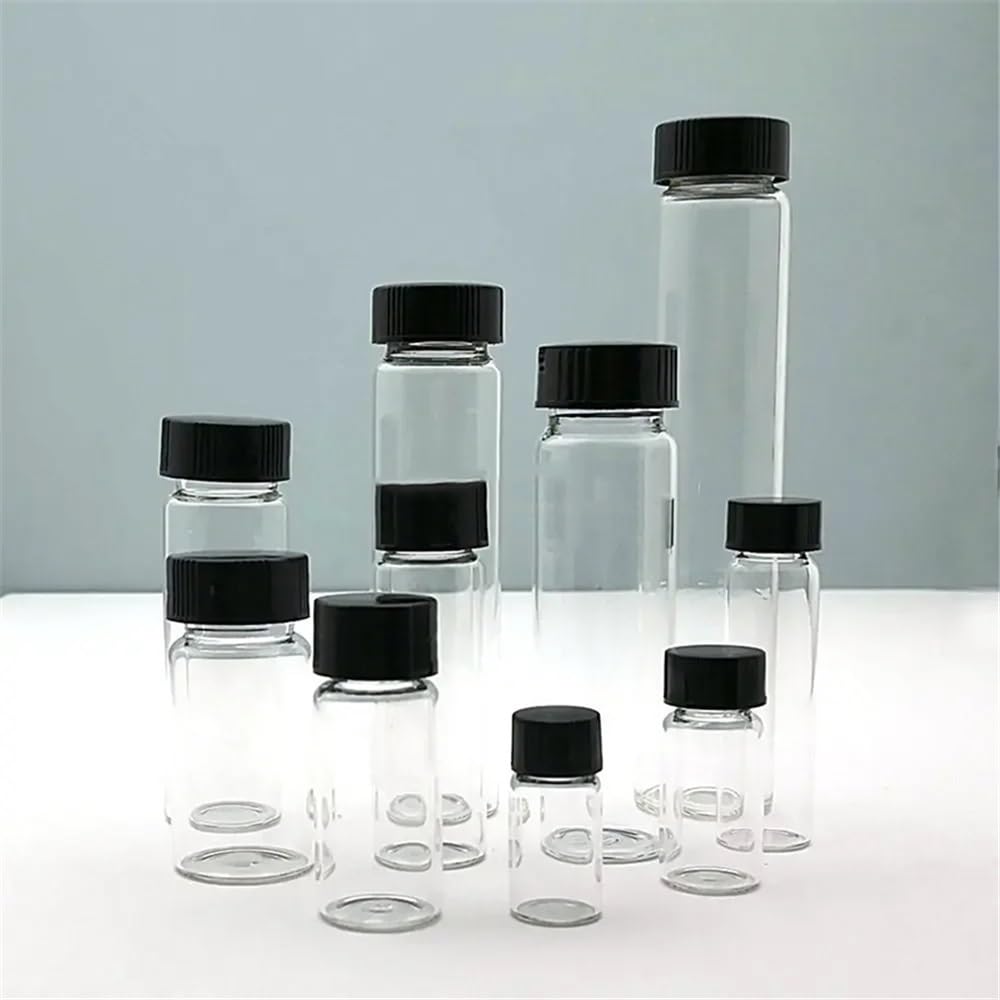 Frasco de vidrio transparente de 2 ml a 60 ml for reactivo de laboratorio, frasco pequeño transparente for experimentos(5ml 100pcs)