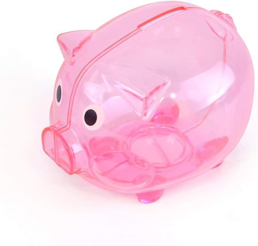 eBuyGB Plastic Money Box for Kids, Pink, One Size Amazon.co.uk Home
