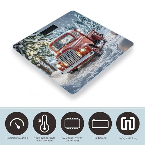Balanza Digital de Baño Camión Rojo con Plataforma Amplia miniatura 3